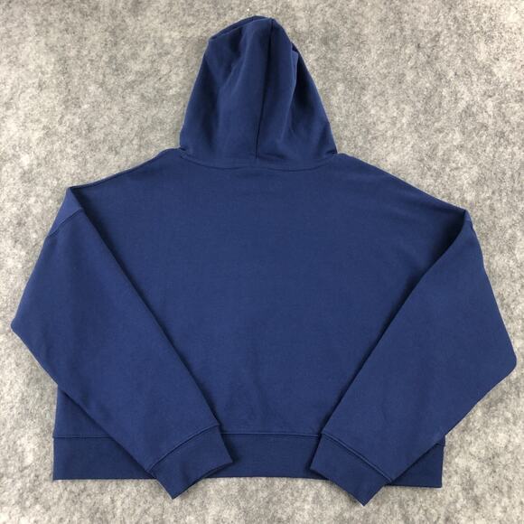 Disney‎ World 50 YEARS Hoodie Womans Medium Blue Rose Gold Cropped Drawstring - Picture 7 of 16